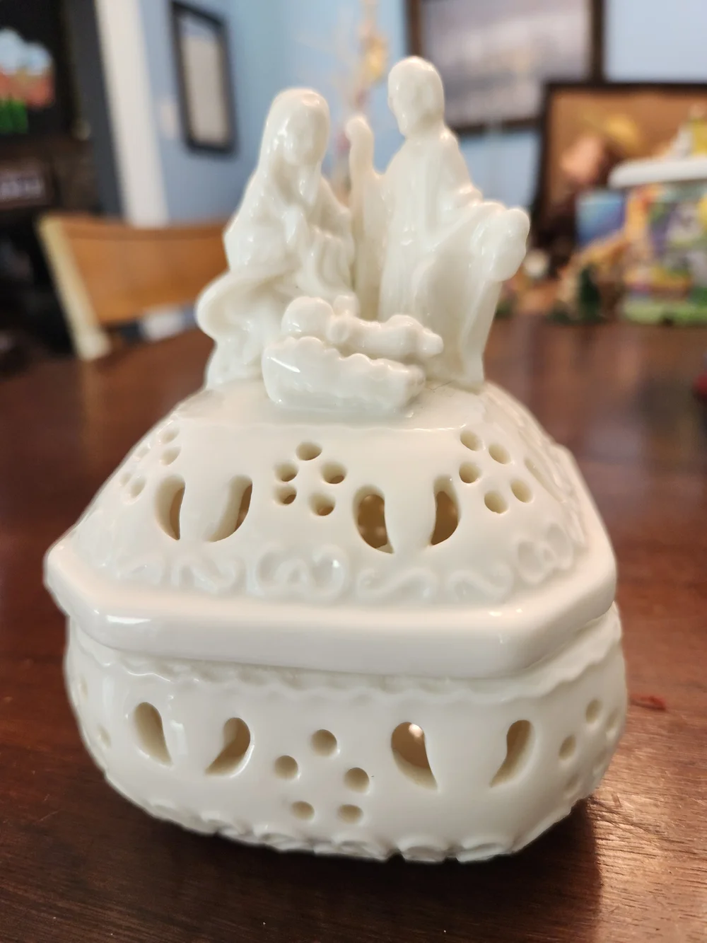Bella Casa White Ceramic Nativity Home Accent by Ganz